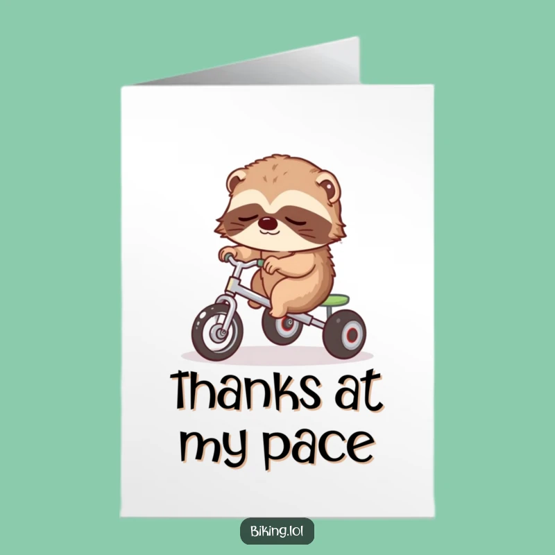 Free Printable Thank You Card: Sleepy Sloth Thanks - DIY Downloadable Gift
