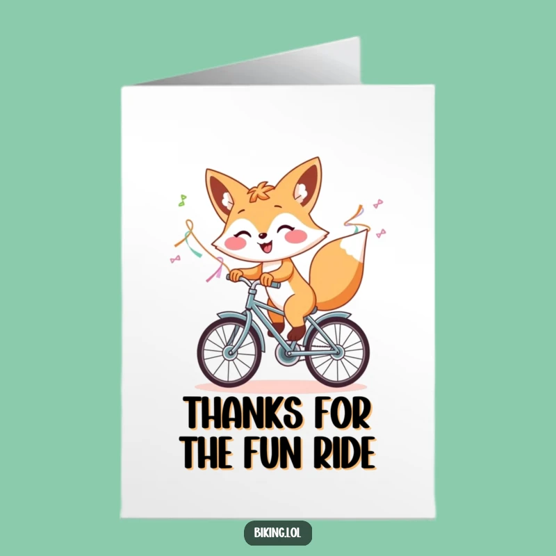 Free Printable Fox Thank You Card: Grateful Journey Downloadable Note