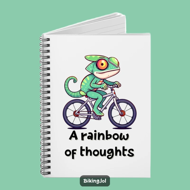 Funny Chameleon Bike Notebook: Speed Color Change Journal