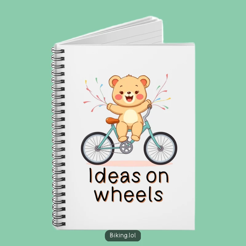 Funny Bear Cub Bicycle Notebook - Jot Down Ideas with this Hilarious Cub's Cycling Journal Gift