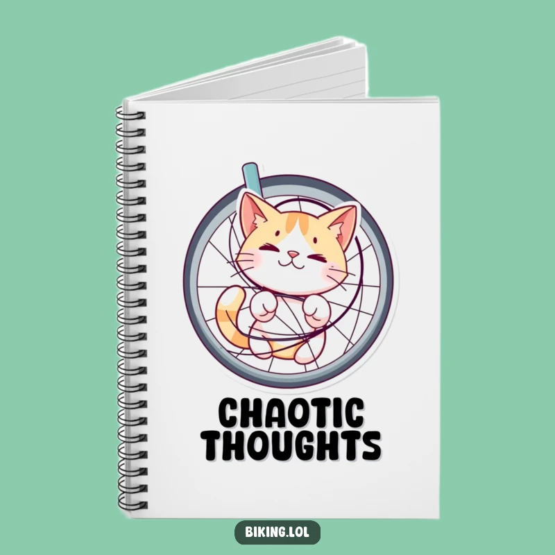 Funny Cat Bicycle Spokes Notebook: Write Your Adventures with Hilarious Flair!
