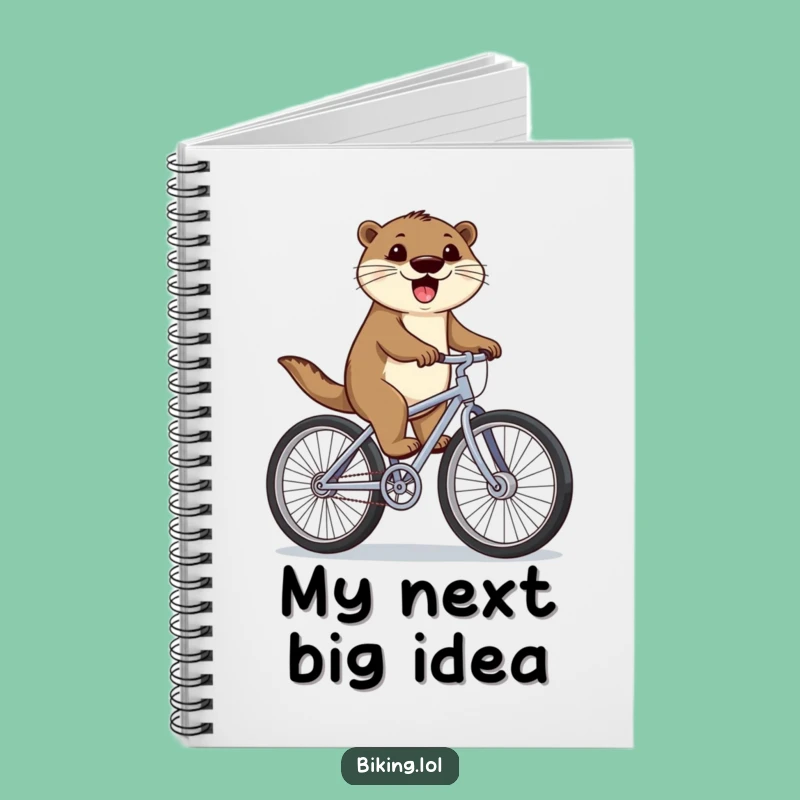 Funny Otter Bicycle Notebook: Jotter Cyclist Otter, Useful Funny Gift for Students