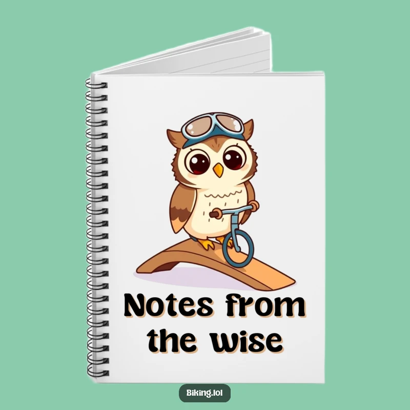 Funny Owl Ascent Notebook - Hilarious Cycling Journal for Wise Ideas