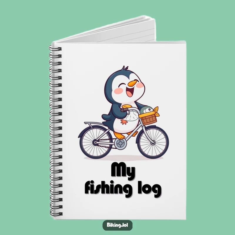 Funny Penguin Fish Notebook: Jot Down Happy Thoughts, Funny Gift!