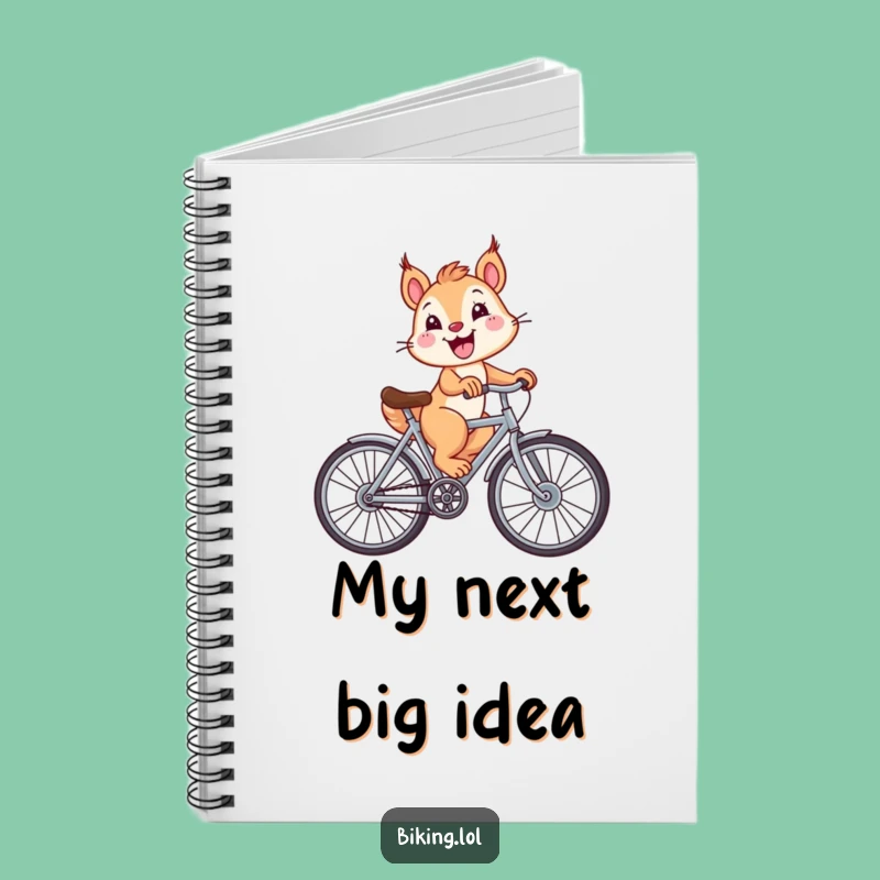 Funny Squirrel Bicycle Notebook - Hilarious Journal for Bright Ideas