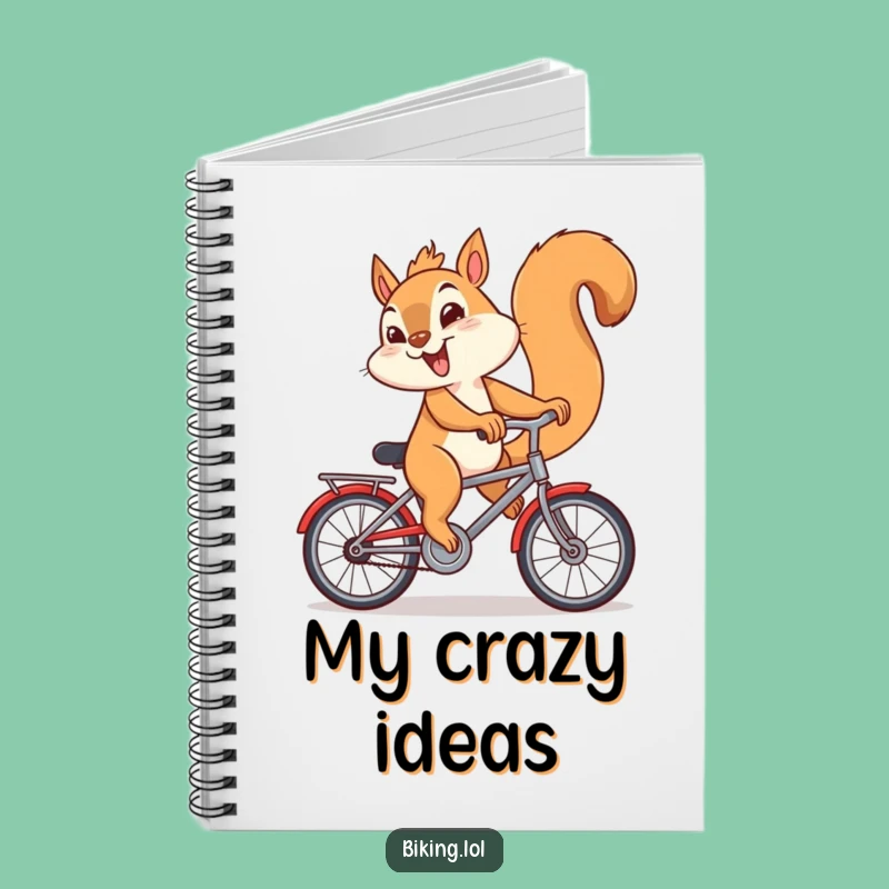 Funny Squirrel Bicycle Notebook: Mischievous Journal Gift