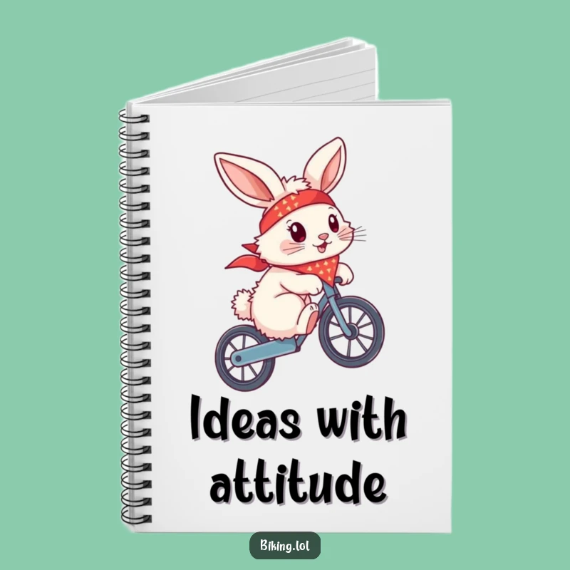 Funny Bunny Wheelie Notebook - Hilarious Biker Journal for Daring Ideas