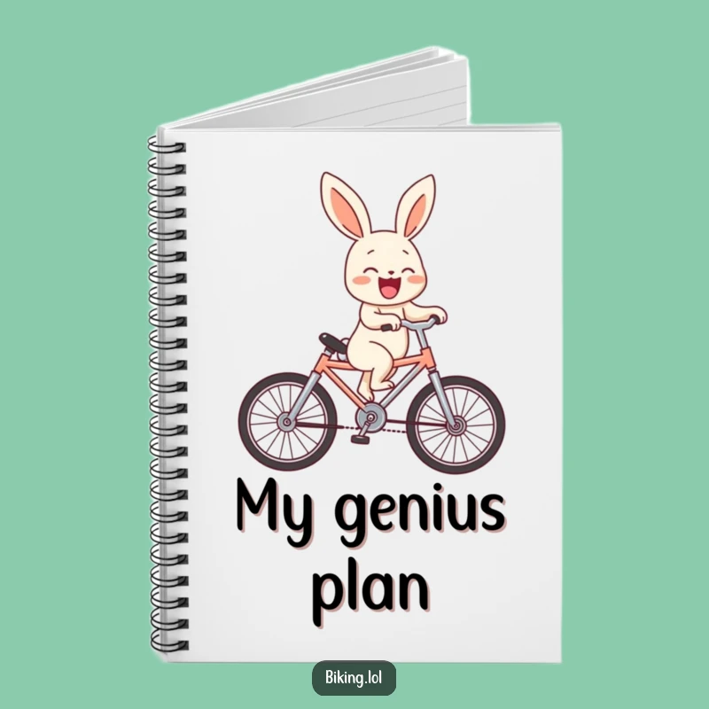 Funny Bunny Wheelie Notebook: Hilarious Bicycle Laughing Character Journal Gift