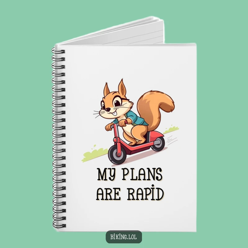 Funny Squirrel Scooter Notebook: Jot Down Ideas with Cheeky Glee!
