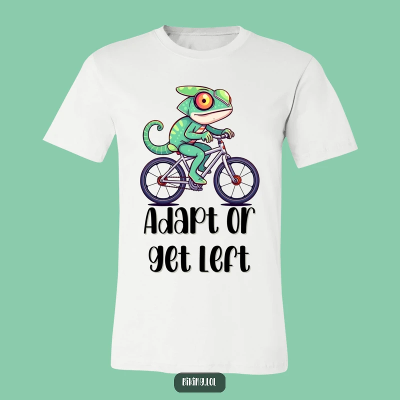 Funny Chameleon Bike T-Shirt: Speed Color Change Character Tee
