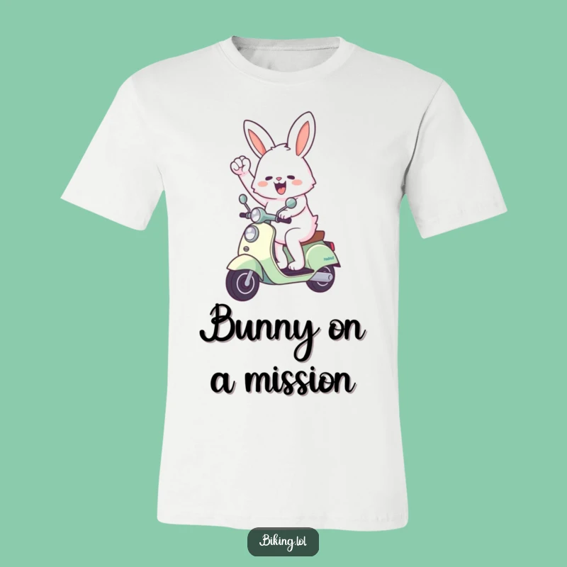 Funny Bunny Scooter T-Shirt: High-Five Your Day with Humor!