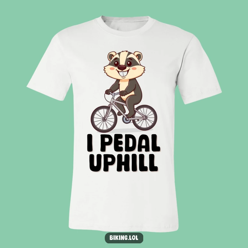 Funny Badger Cycling T-Shirt: Wear Your Hilarious Determination Proudly