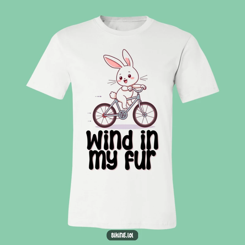 Funny Bunny Bicycle T-Shirt: Joyful Rabbit Speeding Downhill - Ultimate Funny Gift Tee