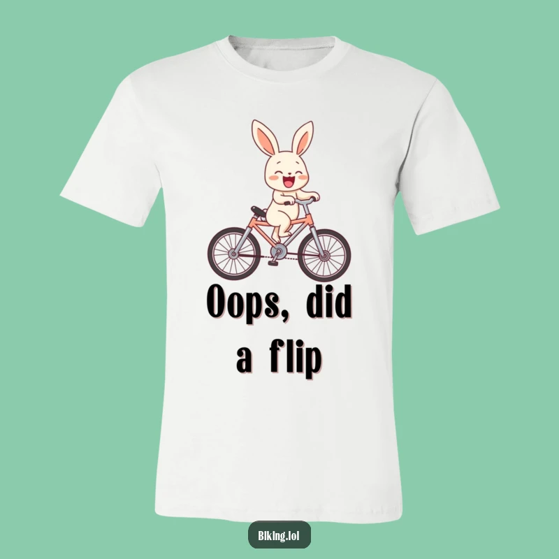 Funny Bunny Wheelie T-Shirt: Hilarious Bicycle Laughing Character Tee Gift