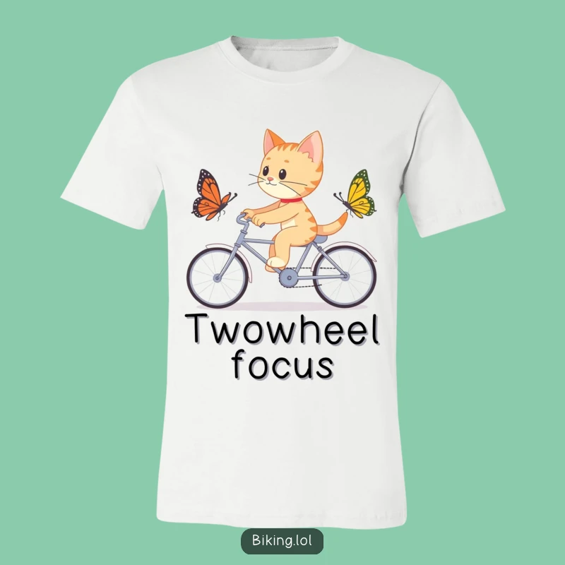 Funny Cat Tandem Bike T-Shirt: Hilarious Gift for Cat & Bike Fans