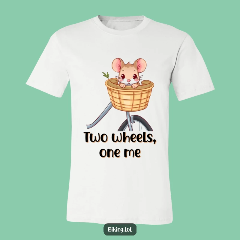 Funny Curious Mouse Bicycle T-Shirt: Hilarious Gift for Adventure Lovers