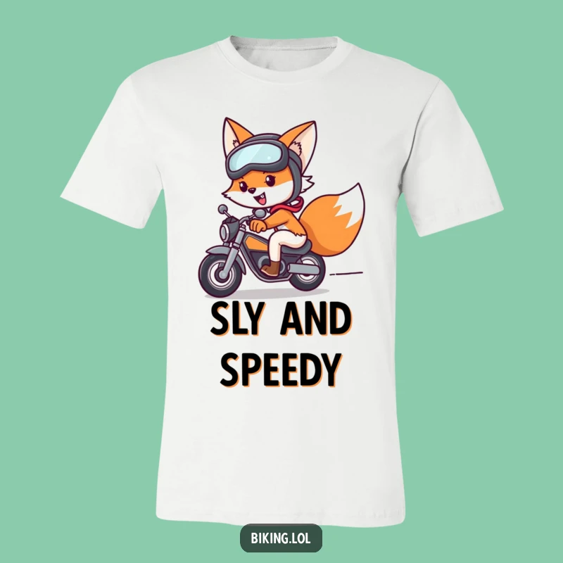 Funny Fox Bike T-Shirt: Fast Rider Style, Ideal Funny Gift for Cyclists