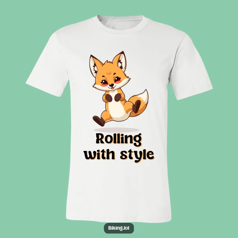 Funny Fox Cub Wheelie T-Shirt: Hilarious Gift for the Bold & Brave