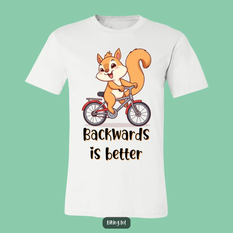 Funny Squirrel Bicycle T-Shirt: Mischievous Rider Tee for Giggles
