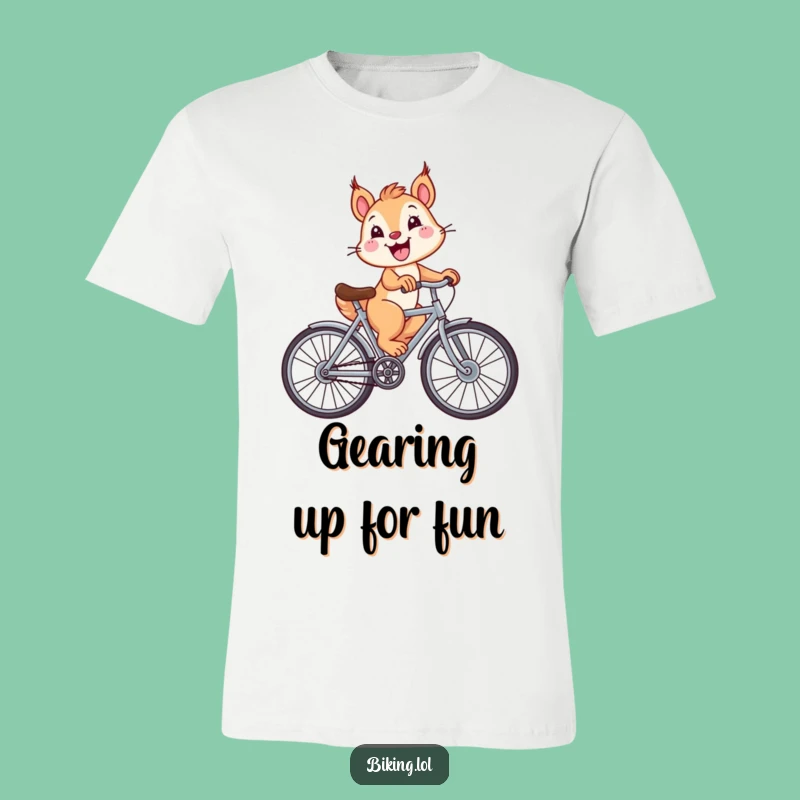 Funny Squirrel Big Wheel Bicycle T-Shirt - Comical Outdoor Fun Apparel
