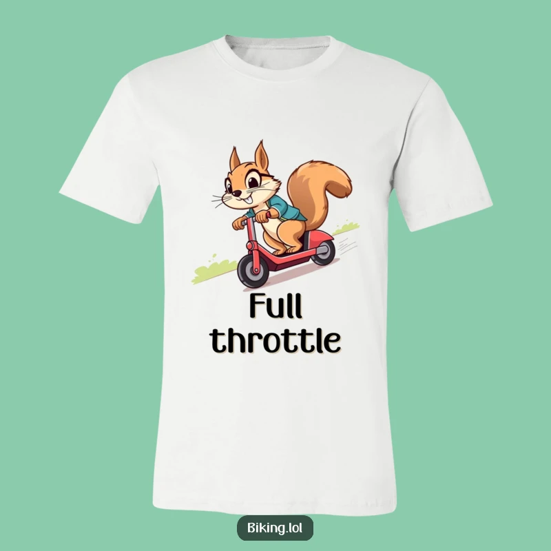 Funny Squirrel Scooter T-Shirt: Cheeky Grin, Full Speed Ahead!