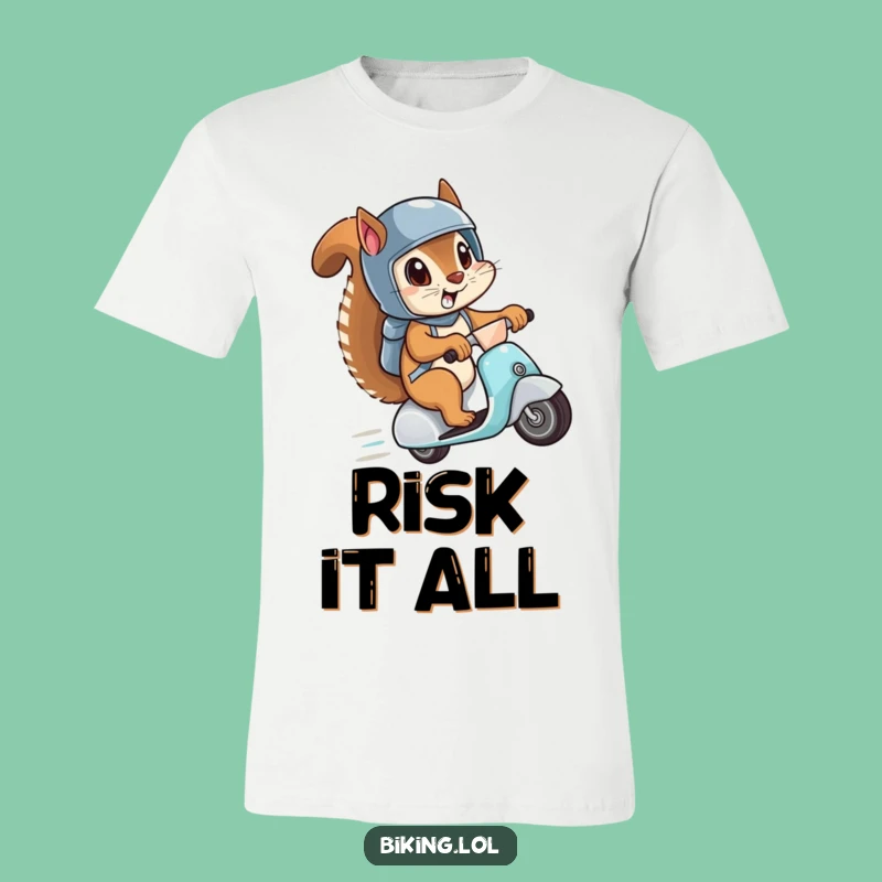 Funny Squirrel Scooter T-Shirt: Hilarious Gift for the Fearless Rider with a Need for Speed!