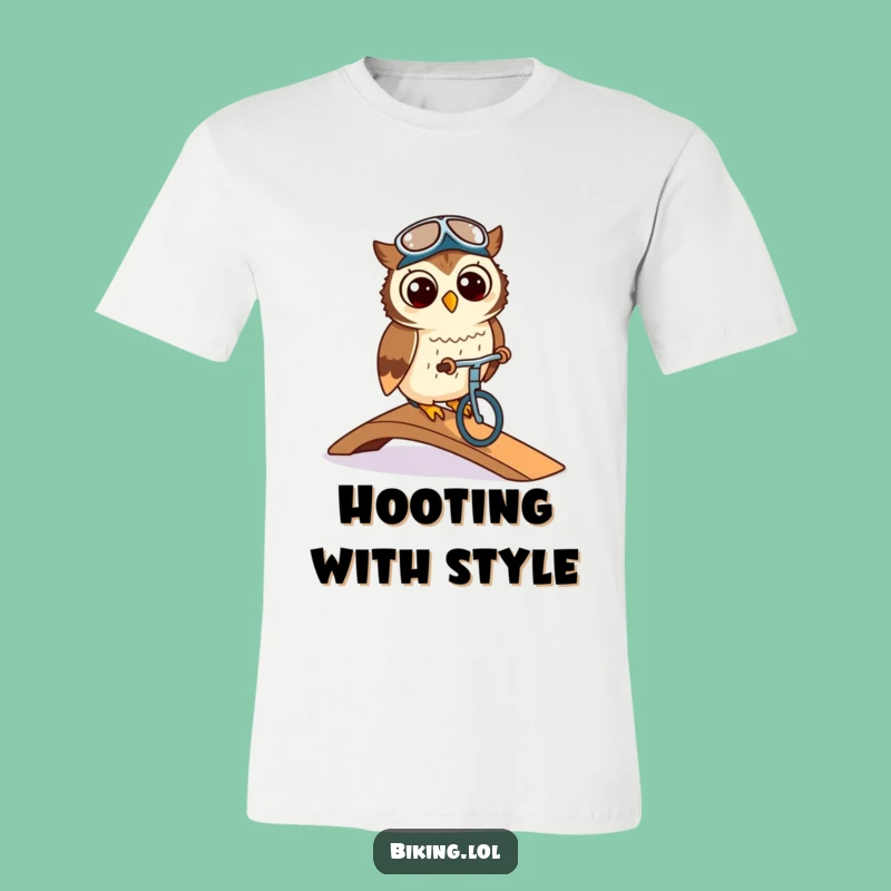 Funny Owl Cap T-Shirt - Hilarious Cycling Apparel for Classy Athletes