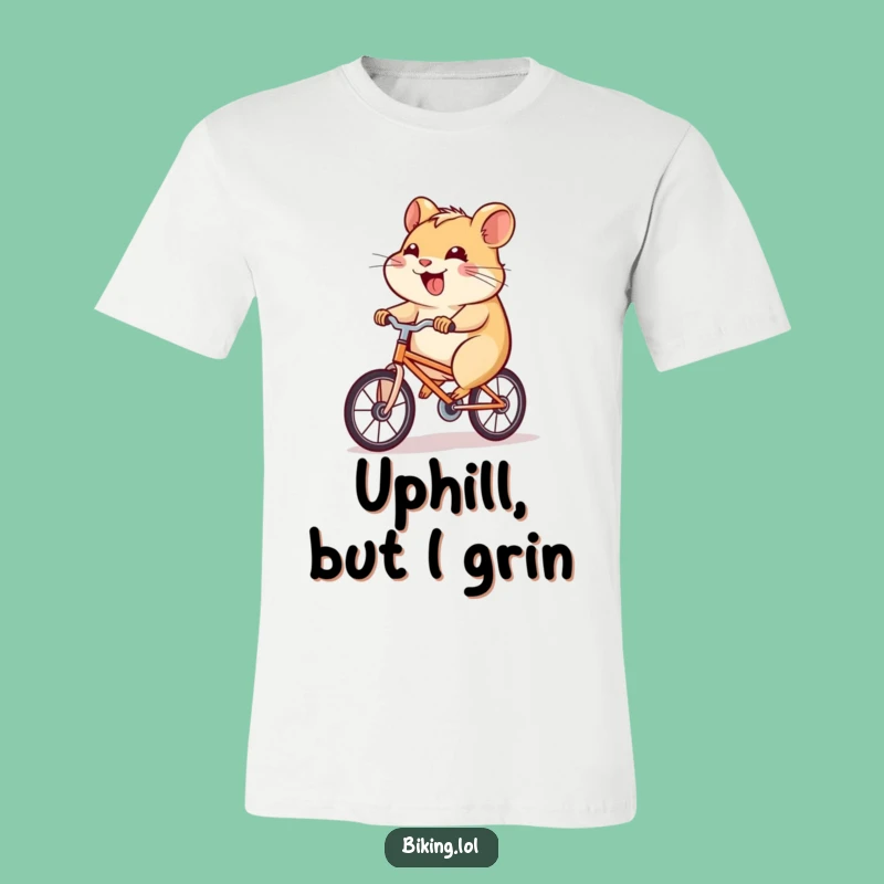 Funny Hamster Bicycle T-Shirt: Hilarious Grinning Cyclist Tee, Perfect Funny Gift