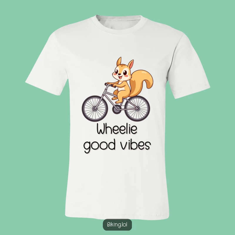 Funny Playful Squirrel Bike T-Shirt: Ride into Fun with Humor