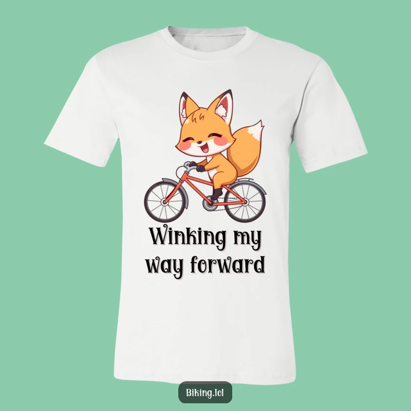 Funny Fox Backward Bicycle T-Shirt: Playful Rider Tee, Perfect Funny Gift