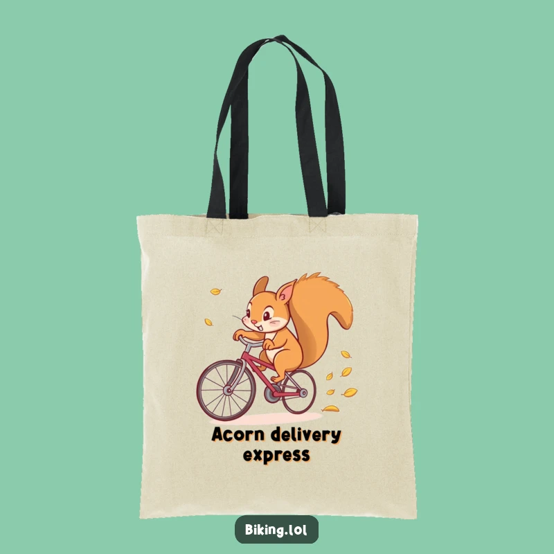 Funny Squirrel Bike Adventure Tote Bag - Carry Your Laughs in Style Funny Gift