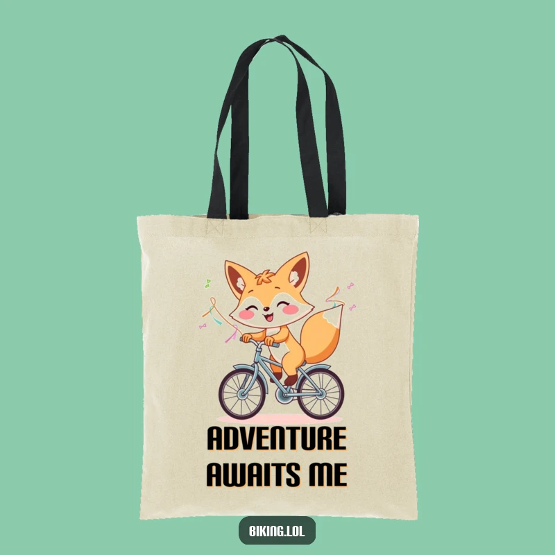 Funny Fox Bicycle Tote Bag - Carry Your Joyful Adventures!