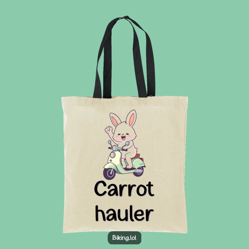 Funny Bunny Scooter Tote Bag: Carry Your Enthusiasm Daily!