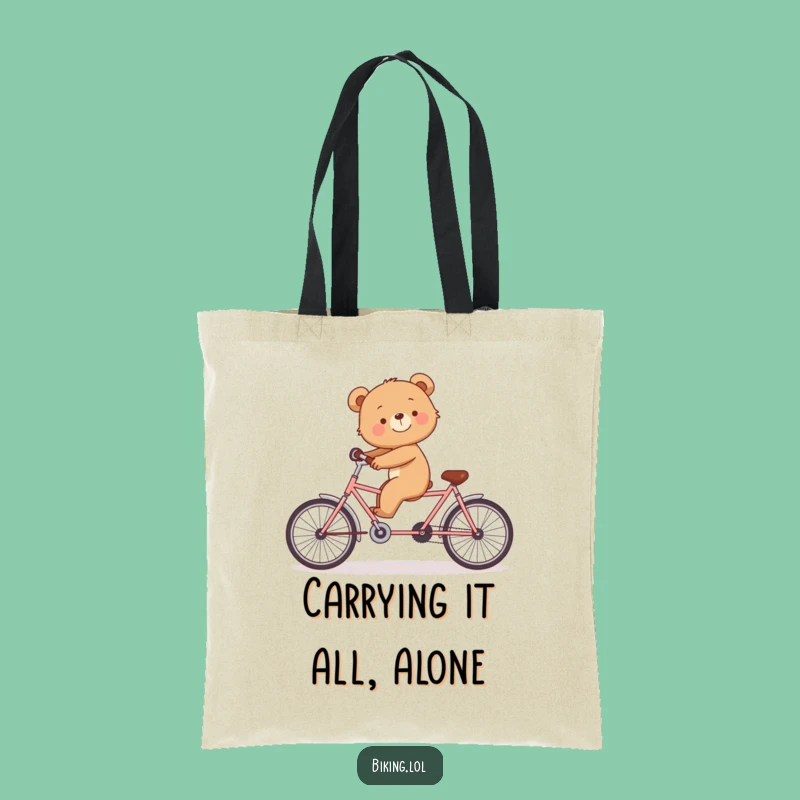 Funny Bear Cub Tandem Tote Bag - Adorable and Spacious Gift for Shoppers