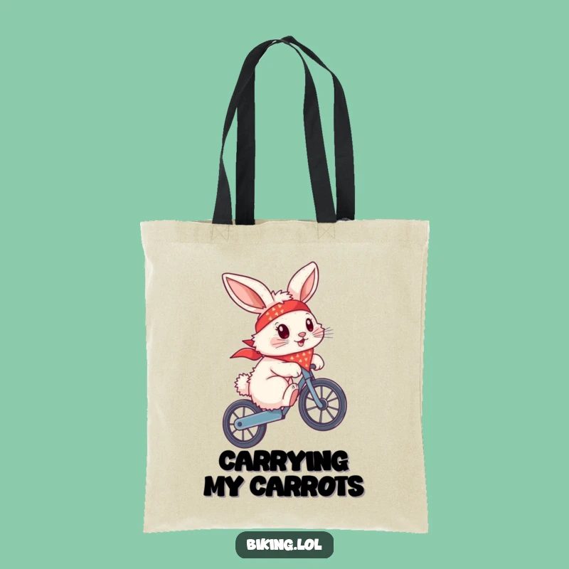 Funny Bunny Bandit Tote Bag - Chic & Hilarious Bike Accessory!