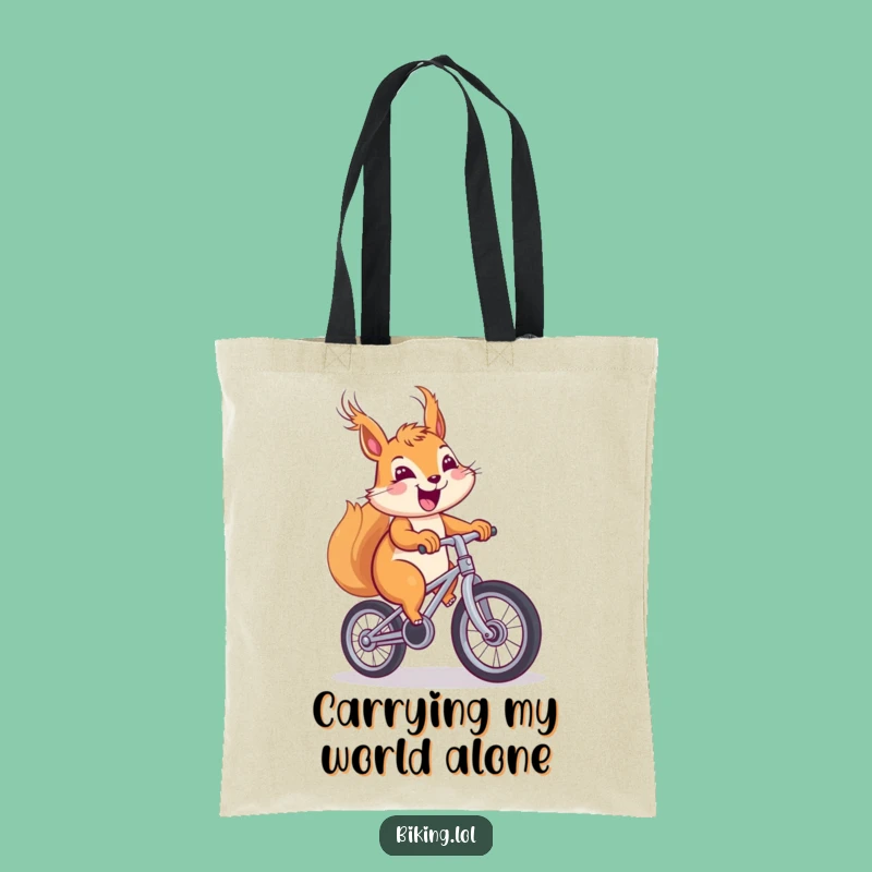 Funny Squirrel Unicycle Tote Bag - Cheerful Carryall Adventure