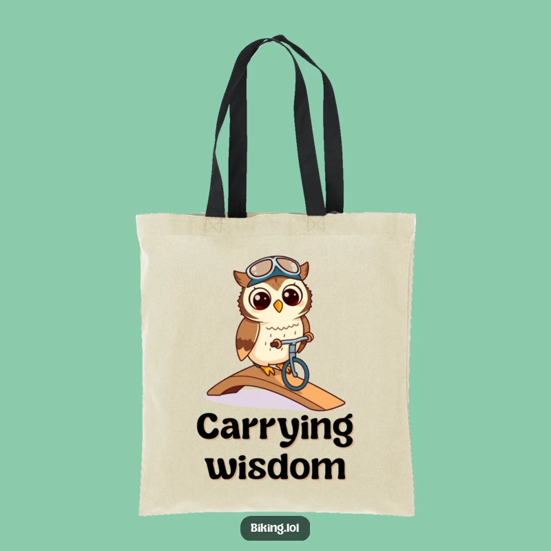Funny Owl Ascent Tote Bag - Chic & Hilarious Cycling Accessory!