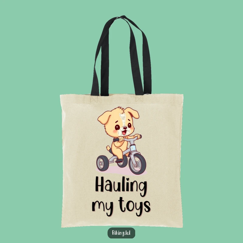 Funny Puppy Tricycle Tote Bag: Carry Your Pups, Practical Funny Gift