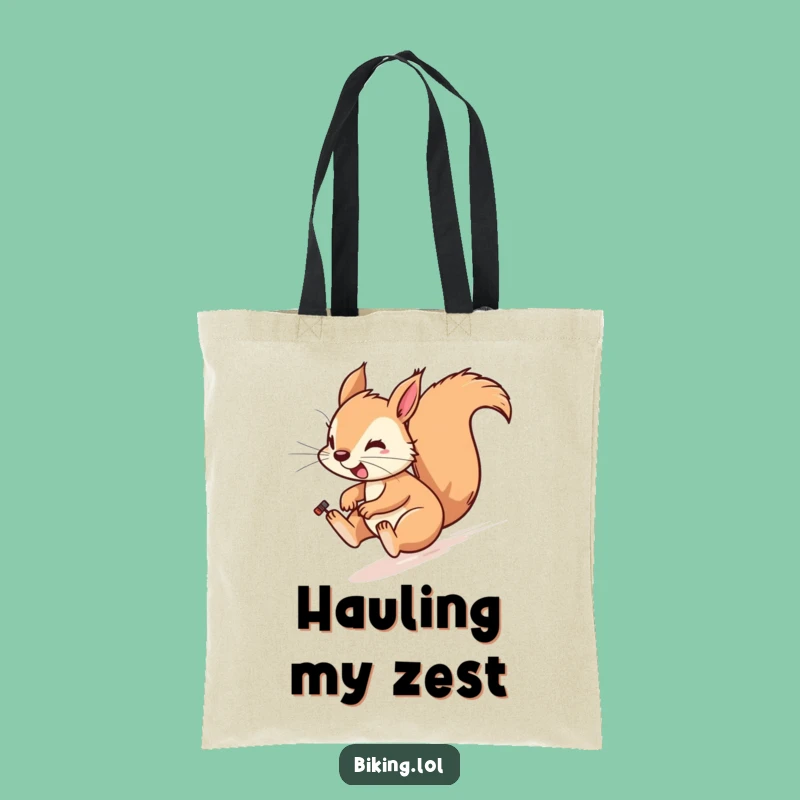 Funny Squirrel Bicycle Tote Bag: Carry Your Speed with Playful Style