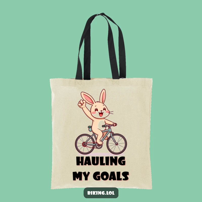 Funny Rabbit Bicycle Tote Bag: Cheerful Climber's Gift