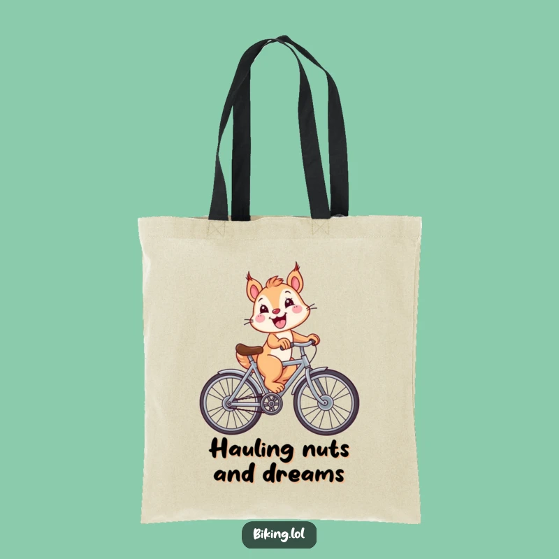 Funny Squirrel Bicycle Tote Bag - Stylish and Humorous Carry-All