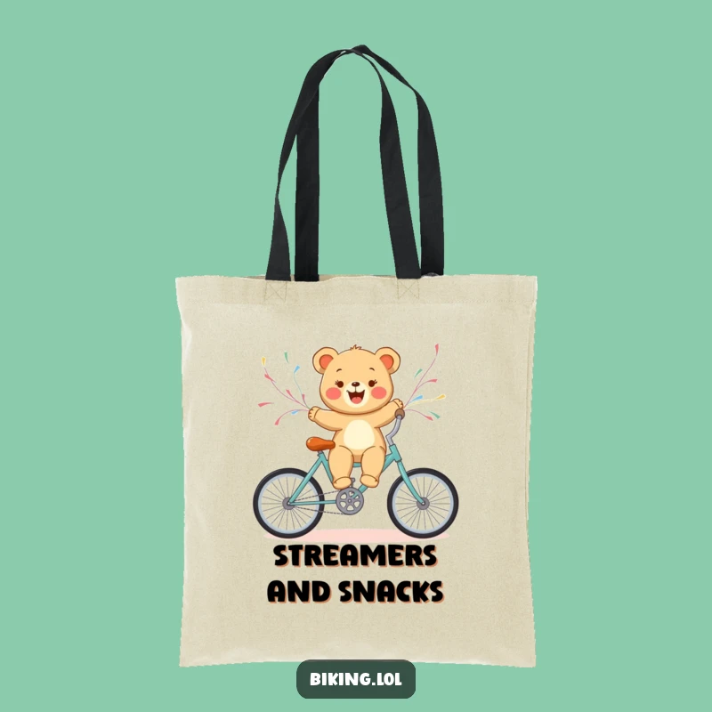 Funny Bear Cub Bicycle Tote Bag - Carry Your Fun with this Cute Cycling Accessory Gift